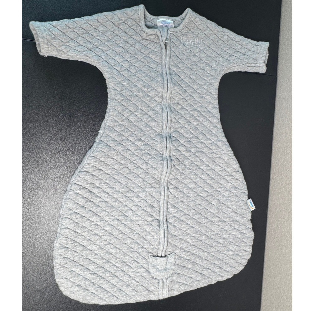 Halo SleepSack Easy Transition Quilted Cotton Wearable Blanket Gray Medium 6-9M